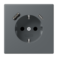 Розетка 2K+З USB Typ AC Jung LC1520-15CA202