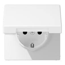 Розетка Schuko с крышкой Jung LS1520BFKLWWM