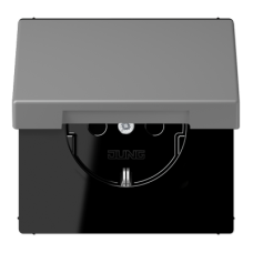 Розетка 2K+З с крышкой Jung LC1520BFKL203