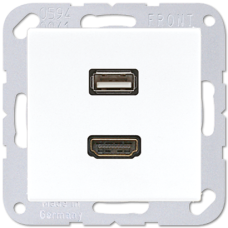 Розетка HDMI/USB Jung MAA1163WW