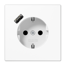Розетка 2K+З USB Typ A Jung LS1520-18AWW