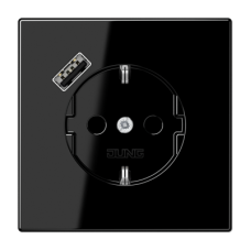 Розетка 2K+З USB Typ A Jung LS1520-18ASW