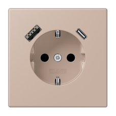 Розетка 2K+З USB Typ AC Jung LC1520-15CA240