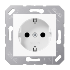 Розетка Schuko с защитой от детей Jung CD5120BFKIWW