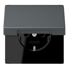 Розетка 2K+З с крышкой Jung LC1520BFKL202