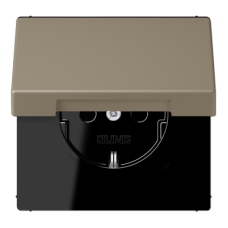 Розетка 2K+З с крышкой Jung LC1520BFKL242