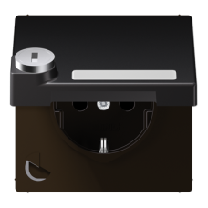 Розетка Schuko с крышкой Jung AL1520NAKLSLD