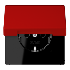 Розетка 2K+З с крышкой Jung LC1520BFKL227