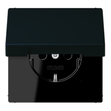 Розетка 2K+З с крышкой Jung LC1520BFKL248
