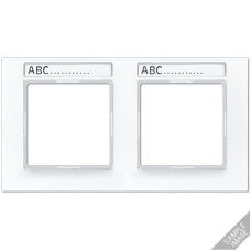 Рамка пятиместная с полем для надписи Jung AC5850BFNAWW