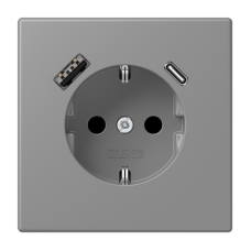 Розетка 2K+З USB Typ AC Jung LC1520-15CA203