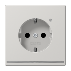 Розетка Schuko с LED подсветкой Jung LS1520-OLGLNW