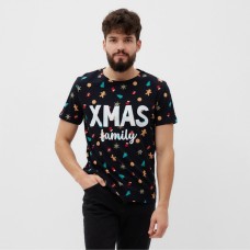Футболка мужская KAFTAN "Xmas family" р.48, черный