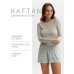 Комплект женский домашний (лонгслив и шорты) KAFTAN «Бархат», размер 48-50, мята