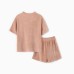 Костюм детский (футболка, шорты) KAFTAN Plushy р.30 (98-104), бежевый