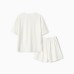 Костюм детский (футболка, шорты) KAFTAN Plushy р.30 (98-104), белый