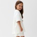 Костюм детский (футболка, шорты) KAFTAN Plushy р.32 (110-116), белый
