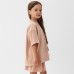 Костюм детский (футболка, шорты) KAFTAN Plushy р.34 (122-128), бежевый