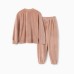 Костюм детский (свитшот, брюки) KAFTAN Plushy р.30 (98-104), бежевый