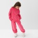 Костюм детский (свитшот, брюки) KAFTAN Plushy р.30 (98-104), фуксия