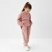 Костюм детский (свитшот, брюки) KAFTAN Plushy р.30 (98-104), розовый