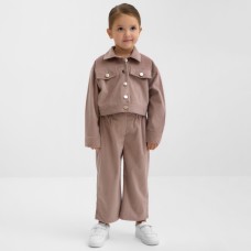 Костюм для девочки KAFTAN "Velvet", размер 34 (122-128), цвет кофе