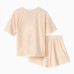 Костюм женский (футболка и шорты) KAFTAN Plushy размер 40-42, молочный