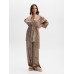 Комплект женский (жакет, брюки) KAFTAN Velvet 40-42, кофейный