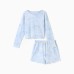 Костюм женский (лонгслив и шорты) KAFTAN р. 48-50, голубой