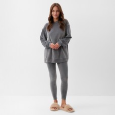 Костюм женский (свитшот и леггинсы) KAFTAN Plushy р. 40-42, серый