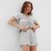 Пижама женская (футболка и шорты) KAFTAN Gray р. 40-42