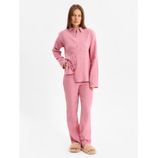 Пижама женская (рубашка и брюки) KAFTAN Basic размер 40-42, пудрово-розовая