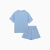 Пижама женская (рубашка, шорты) KAFTAN Basic размер 40-42, голубая