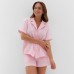 Пижама женская (рубашка, шорты) KAFTAN Basic размер 40-42, розовая