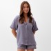 Пижама женская (рубашка, шорты) KAFTAN Basic размер 40-42, серая