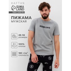 Пижама мужская KAFTAN "Bubbling" размер 54, черный