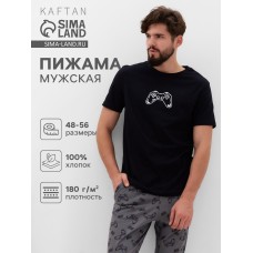 Пижама мужская KAFTAN "Game" размер 48,черный
