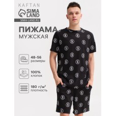 Пижама мужская KAFTAN "Money" р.54, черный