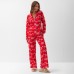 Пижама новогодняя женская (рубашка и брюки) KAFTAN ХоХо, размер 40-42