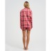 Пижама (рубашка, шорты) женская KAFTAN Red, размер 44-46