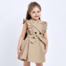 Платье детское двубортное KAFTAN, размер 32 (110-116 см), цвет бежевый