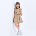 Платье детское двубортное KAFTAN, размер 32 (110-116 см), цвет бежевый