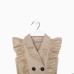 Платье детское двубортное KAFTAN, размер 32 (110-116 см), цвет бежевый