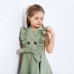 Платье детское двубортное KAFTAN, размер 32 (110-116 см), цвет оливковый