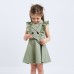 Платье детское двубортное KAFTAN, размер 32 (110-116 см), цвет оливковый