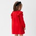 Платье детское с рюшами KAFTAN размер 32 (110-116 см) красный