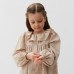 Платье детское с воротником KAFTAN, р.28 (86-92), бежевый