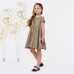 Платье нарядное детское KAFTAN, размер 28 (86-92 см), золотистый