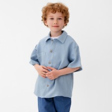 Рубашка для мальчика KAFTAN Linen, р. 30 (98-104), голубой