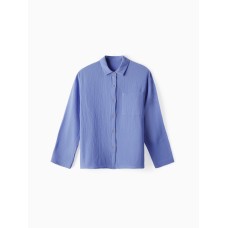 Рубашка из муслина для девочек KAFTAN, рост 158 см, фиолетовая